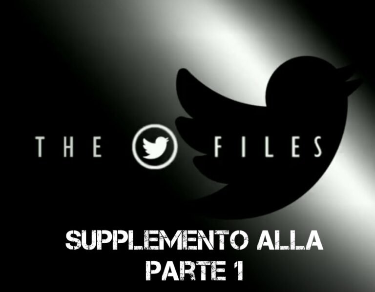 THE TWITTER FILES. Supplemento alla parte 1