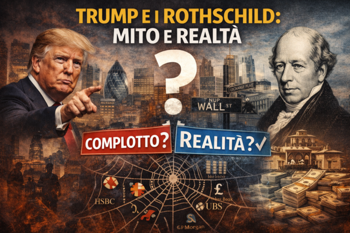 Donald Trump, Rothschild, fact check storico, finanza globale, City di Londra, City of London, Wall Street, banche offshore, globalizzazione finanziaria, potere finanziario, sistema finanziario globale, disinformazione, complottismo, mito dei Rothschild, sovranità economica, geopolitica, economia politica, capitalismo finanziario, ordine finanziario globale, inchiesta giornalistica, analisi critica, storia della finanza, potere invisibile, élite finanziarie