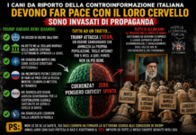I cani da riporto della controinformazione italiana devono fare pace con il loro cervello: sono invasati dalla propaganda