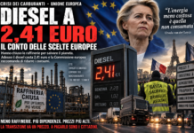 DIESEL A 2,41 EURO: LA CRISI DEI CARBURANTI PRESENTA IL CONTO ALL’EUROPA